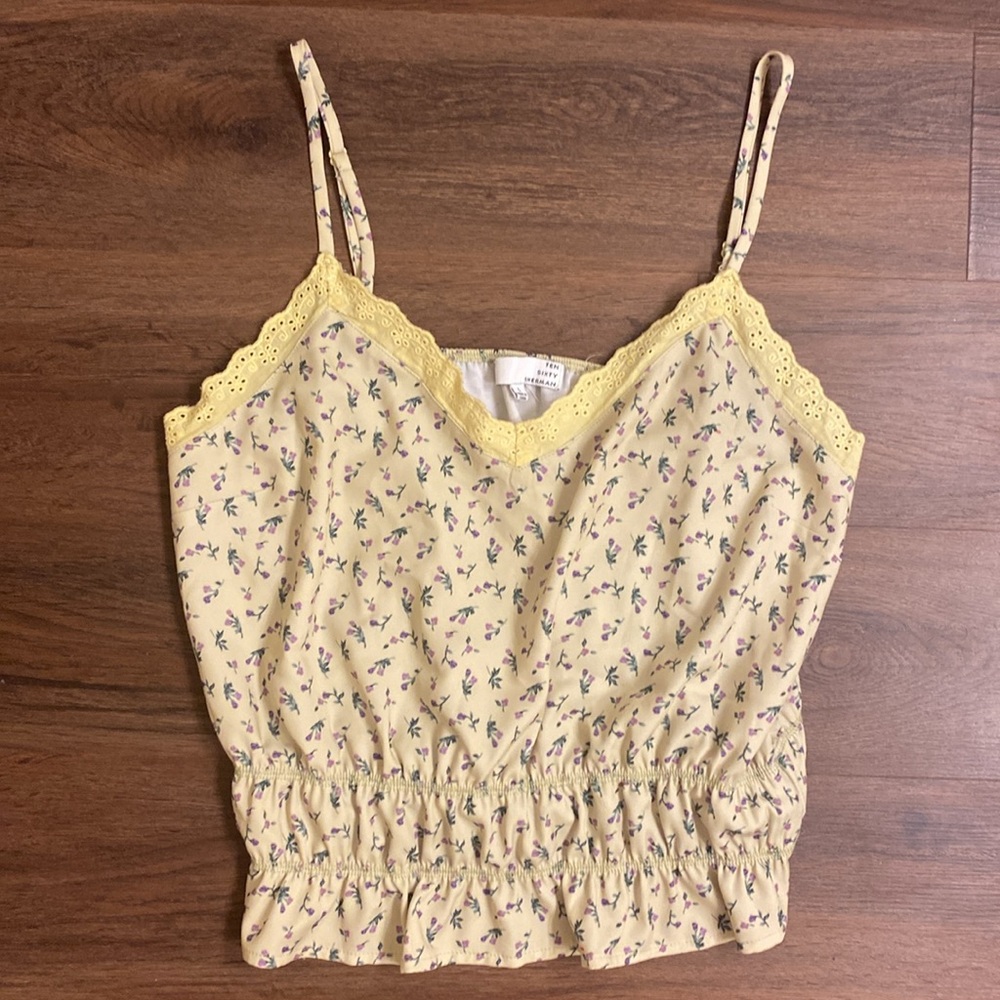Ten Sixty Sherman Yellow Floral Spaghetti Strap